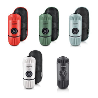 Tragbare Espressomaschine Nanopresso, hellblau