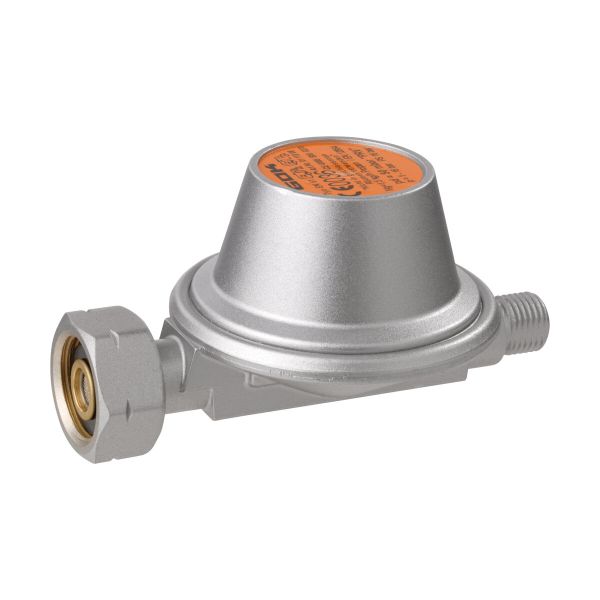 Niederdruckregler 1,5 kg/h, mit Manometer, KLF x G 1/4 LH-KN