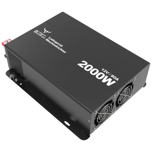 Wechselrichter 2000 W mit Ladegerät 80 A und Display