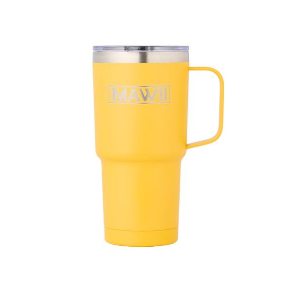 Edelstahl Becher mit Henkel, 600 ml, schwarz