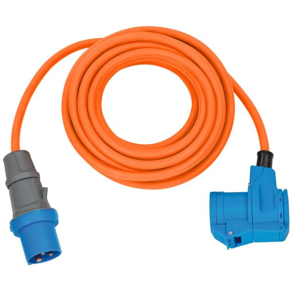Verlängerungskabel Camping CEE-CEE/Schuko, 1,5 m orange