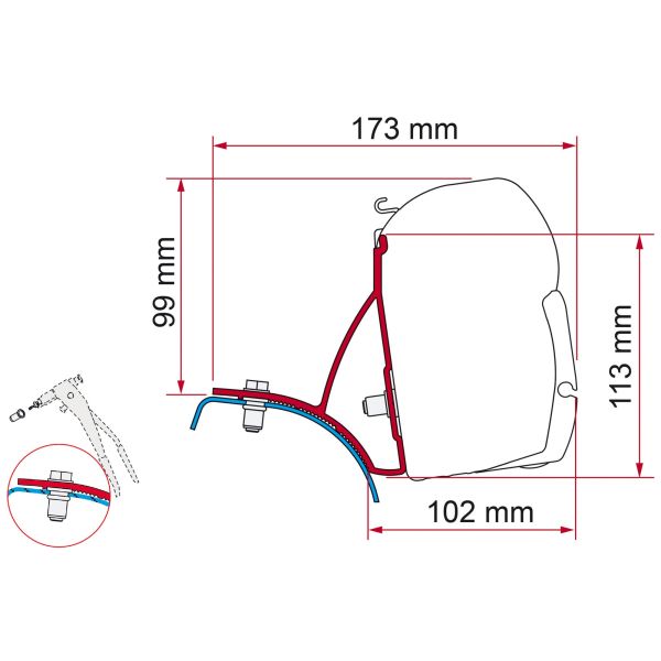 Markisenadapter Renault Trafic F45