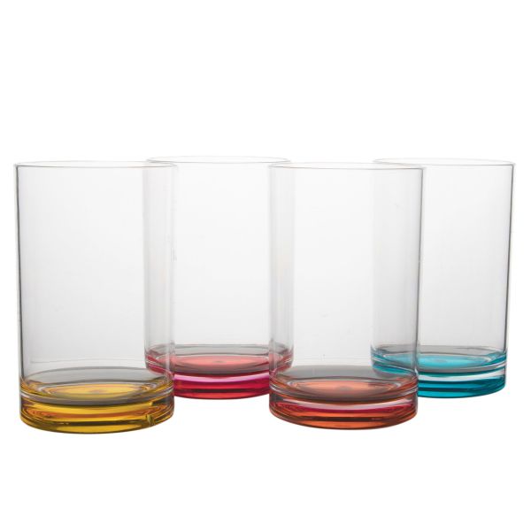 Trinkgläser, blau, Longdrink