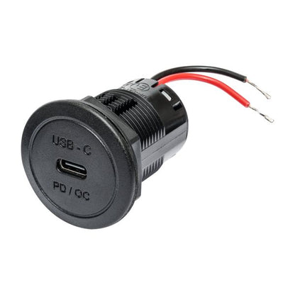 Power-Einbausteckdose USB-C, 60 W, mit Montageplatte