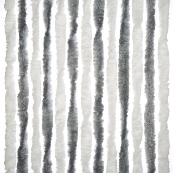 Flauschvorhang 100 cm breit, blau | silber