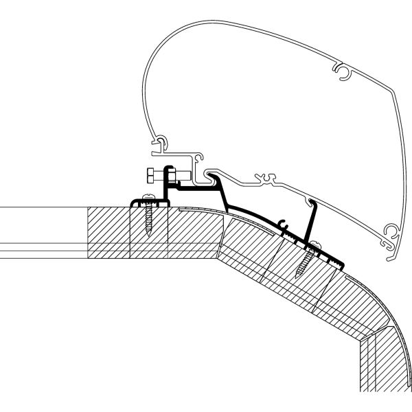 Adapter LMC Explorer und Cruiser ab Bj. 2018 zu TO Serie 6 und 9, 3,50 m
