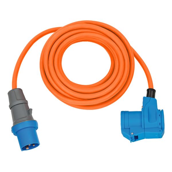 Verlängerungskabel Camping CEE-CEE/Schuko, 1,5 m orange