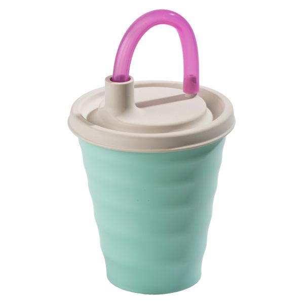 Trinkbecher mit Deckel, rosa