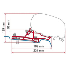 Markisenadapter Ford Transit Van L2 für F80s, 1 x 290 cm