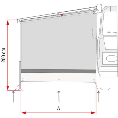 Seitenwand Sun View Side, 210 cm, für Markise CS/F35