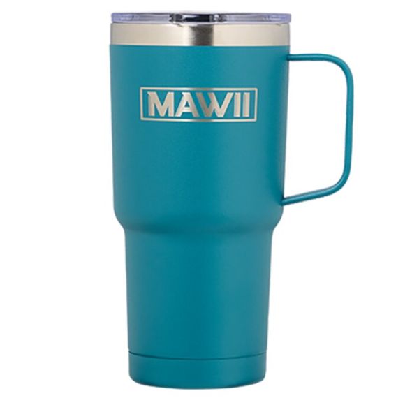 Edelstahl Becher mit Henkel, 600 ml, schwarz
