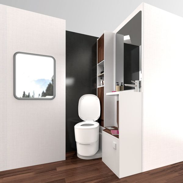 Verschweiß-Toilette Clesana C1 mit L-Adapter