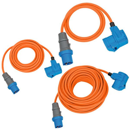 Verlängerungskabel Camping CEE-CEE/Schuko, 1,5 m orange