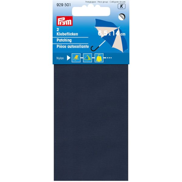 Klebeflicken aus Nylon, schwarz