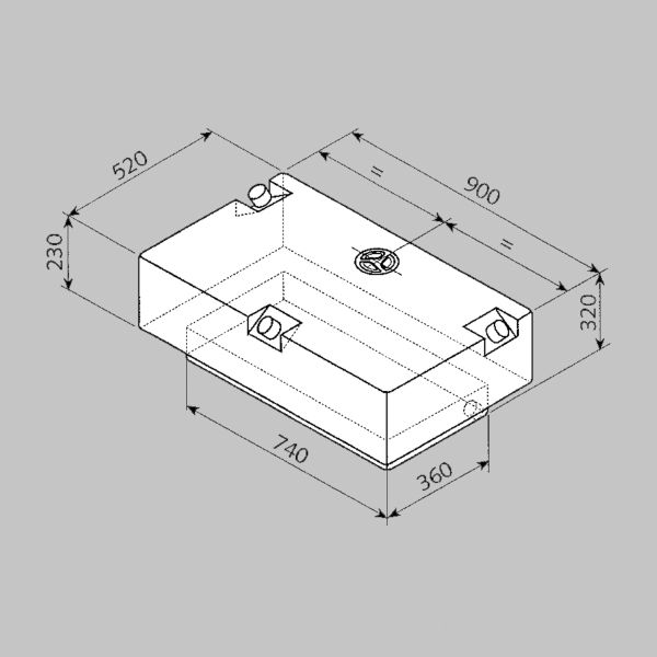 Frischwassertank 124 Typ EV2201