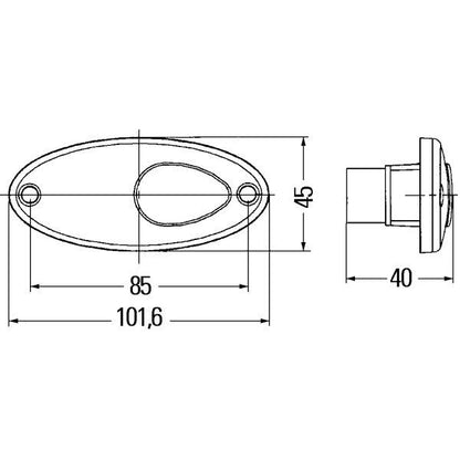 Seitenmarkierungsleuchte, 9807, 102 x 45 x 40 mm