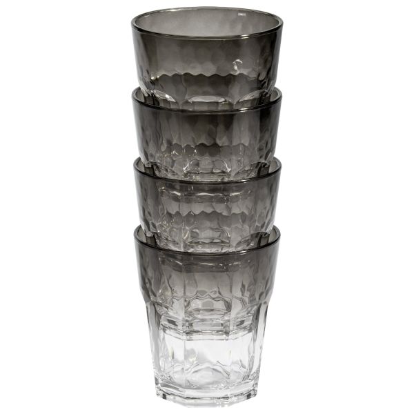 Trinkglas Mix & Match, 200 ml, 4-teilig, rauchgrau