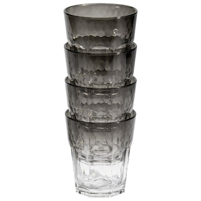 Trinkglas Mix & Match, 200 ml, 4-teilig, rauchgrau