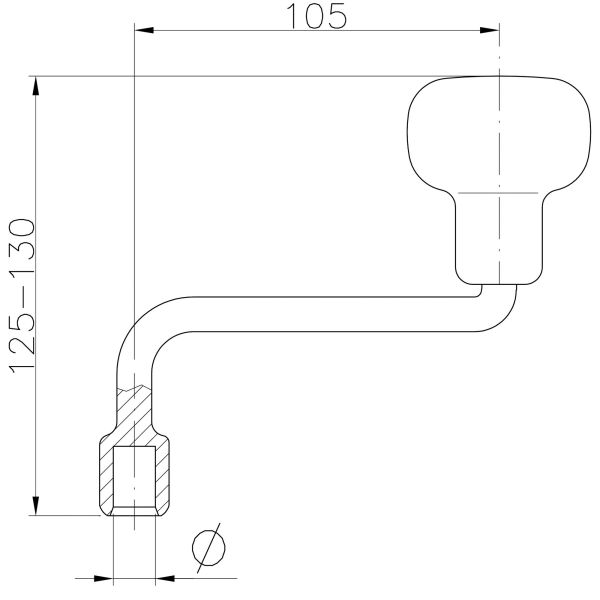Kurbel für Laufräder