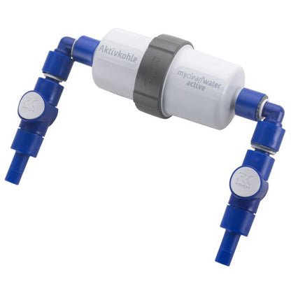 Aktivkohlefilter mit Einbauset myclean®water active UniQuick, beiseitig gerade Anschlüsse
