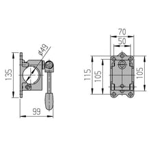 Klemmschelle Guss für Rohr ø 48 mm