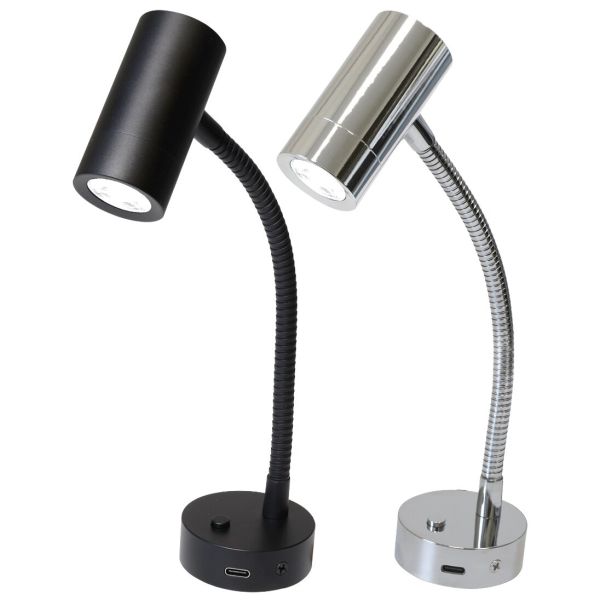Leseleuchte Mini Tube D4 flex, Power LED, USB-C, mit Schalter