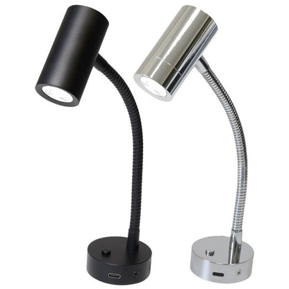 Leseleuchte Mini Tube D4 flex, Power LED, USB-C, mit Schalter