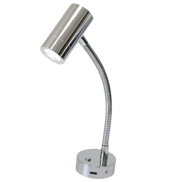 Leseleuchte Mini Tube D4 flex, Power LED, USB-C, mit Schalter