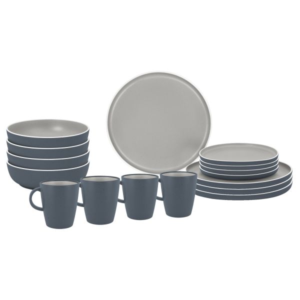 Geschirrset Lunchbox Trilogy Dark, 16-teilig