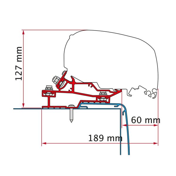 Markisenadapter Rapido C Line für F80, 340 cm