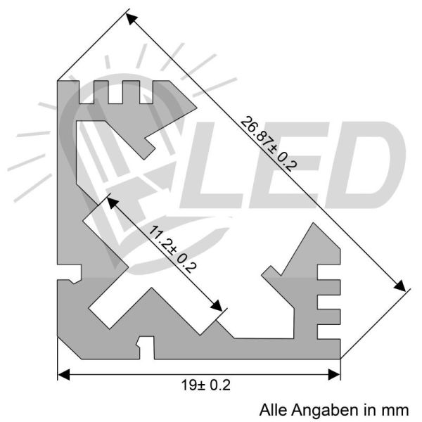 Aluminiumeckprofil 100