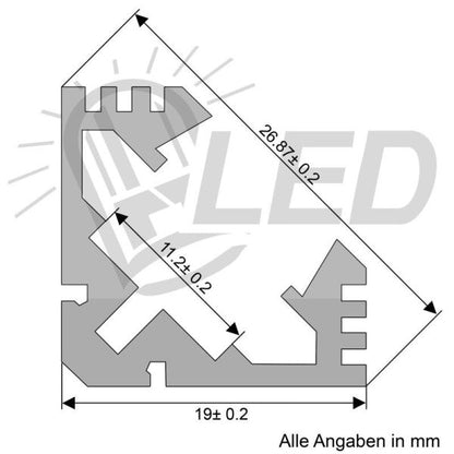 Aluminiumeckprofil 100