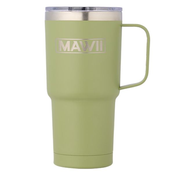 Edelstahl Becher mit Henkel, 600 ml, schwarz