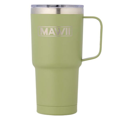 Edelstahl Becher mit Henkel, 600 ml, schwarz