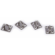 Edelstahlhaken Kit Square Plates, 4er-Set