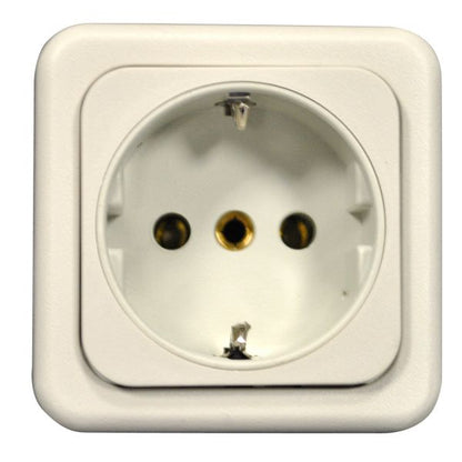 Schuko ohne Deckel, braun