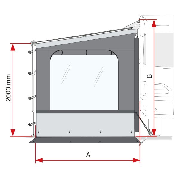 Seitenwand Side W Pro Shade Caravanstore XL