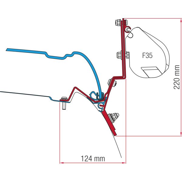 Markisenadapter Kit V-Klasse Marco Polo ab 2014 für F45/F45s/F35
