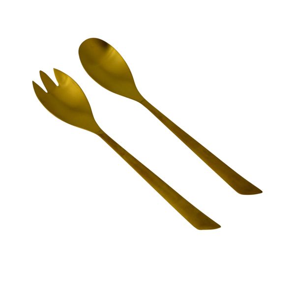 Salatbesteck Elegant, schwarz
