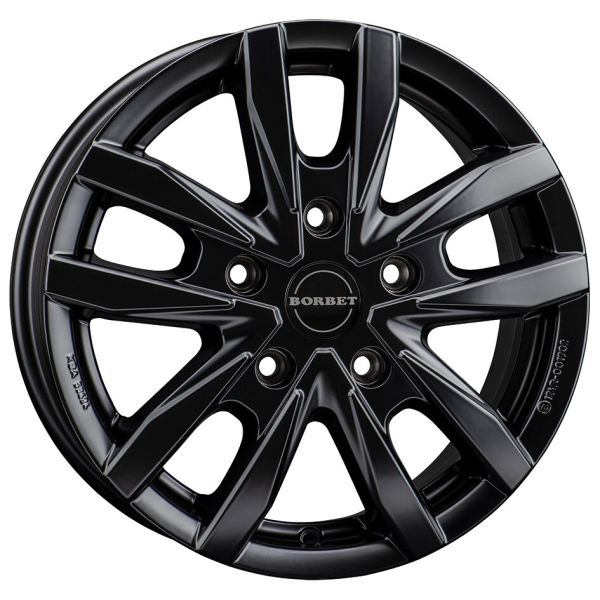 Aluminiumfelge CW5 für MAN TGE, VW Crafter ab Baujahr 2017, black matt, 6,5 x 16"