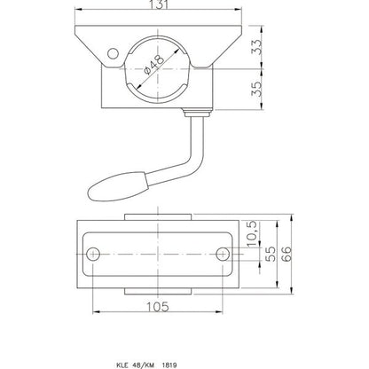 Klemmhalter für Rohr ø 48 mm