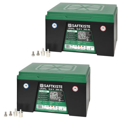 Lithium Batterie, Batteriepole vorne, 200 Ah