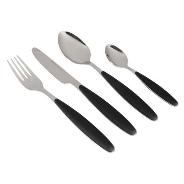 Besteckset, schwarz
