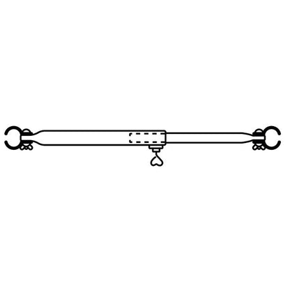 Teleskopierbare Dachauflagestange Stahl, 50 cm, 22 mm