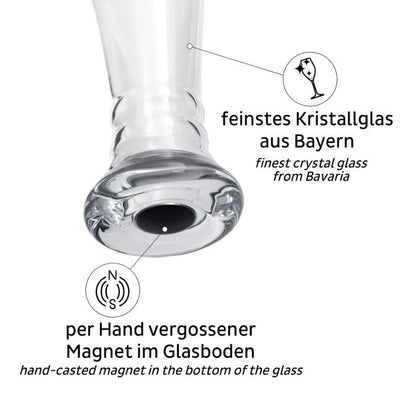 Magnet-Kristallgläser, Bierglas