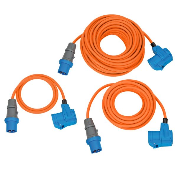 Verlängerungskabel Camping CEE-CEE/Schuko, 1,5 m orange