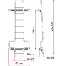 Heckleiter Deluxe DJ Ducato H3, silber, ab 2006