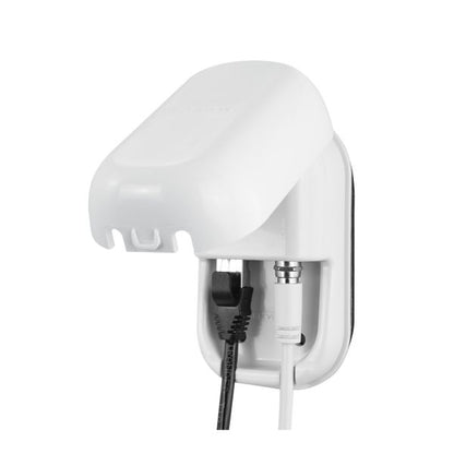 Sat-Außensteckdose Twin, F- / RJ45, weiß