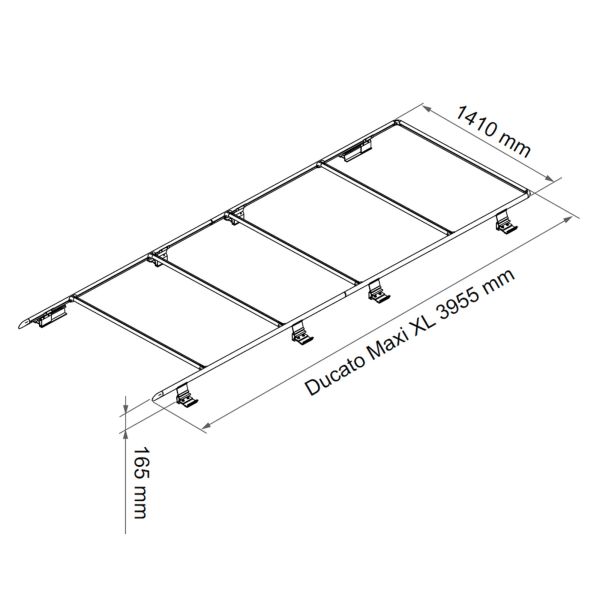 Dachreling Roof Rail Ducato Maxi XL