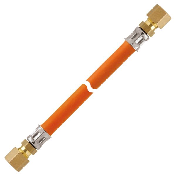Gas-Hochdruckschlauchleitung 10 bar bds. RVS 8 x 600 MS